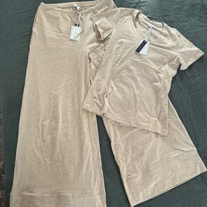 Women's Tan Pajama Set